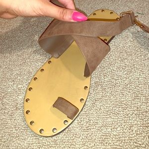 Suede strappy sandals